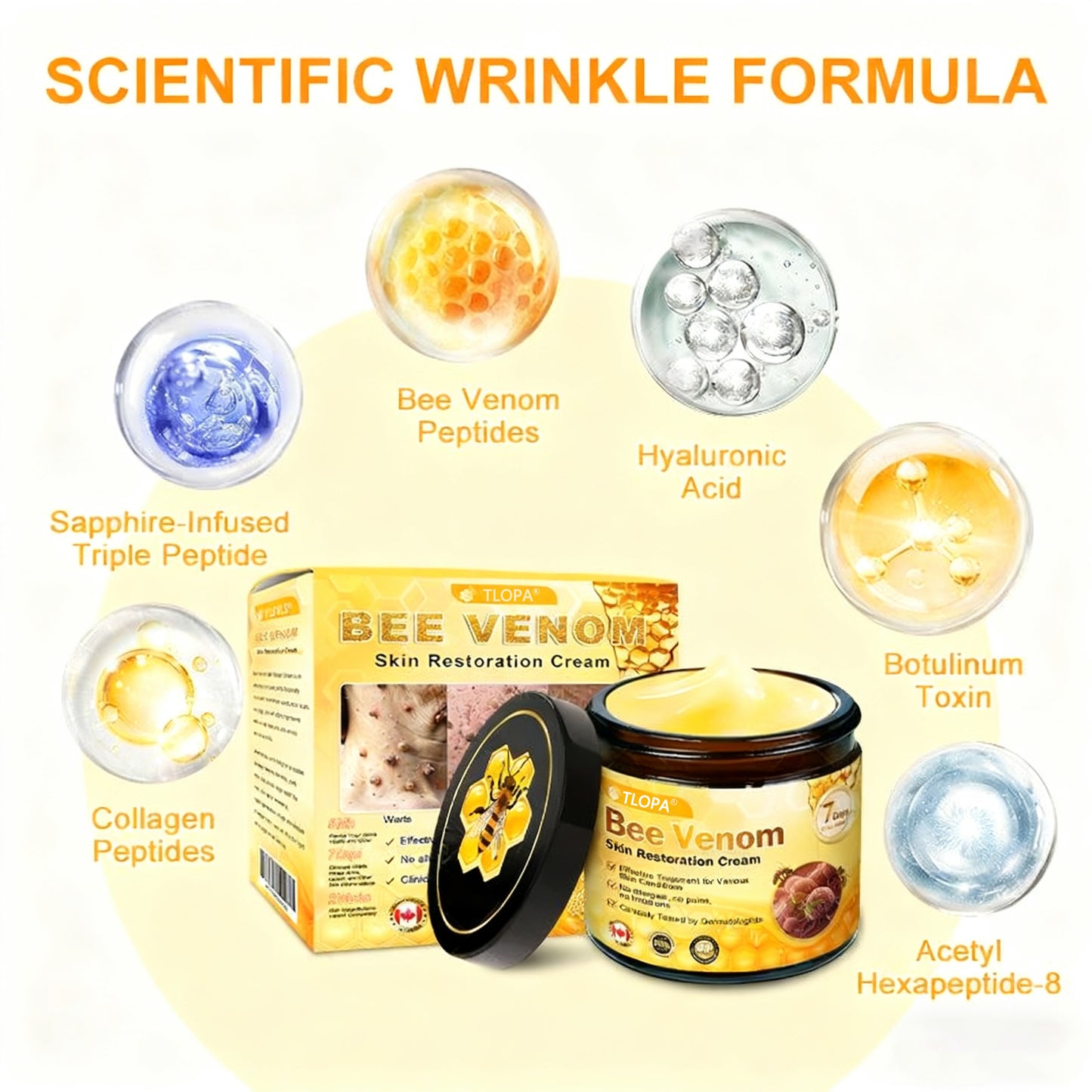 🍅Made and Shipped from Canada 💯TLOPA® Bee Venom Skin Restoration Cream⏳ LAST DAY 80% OFF⚡