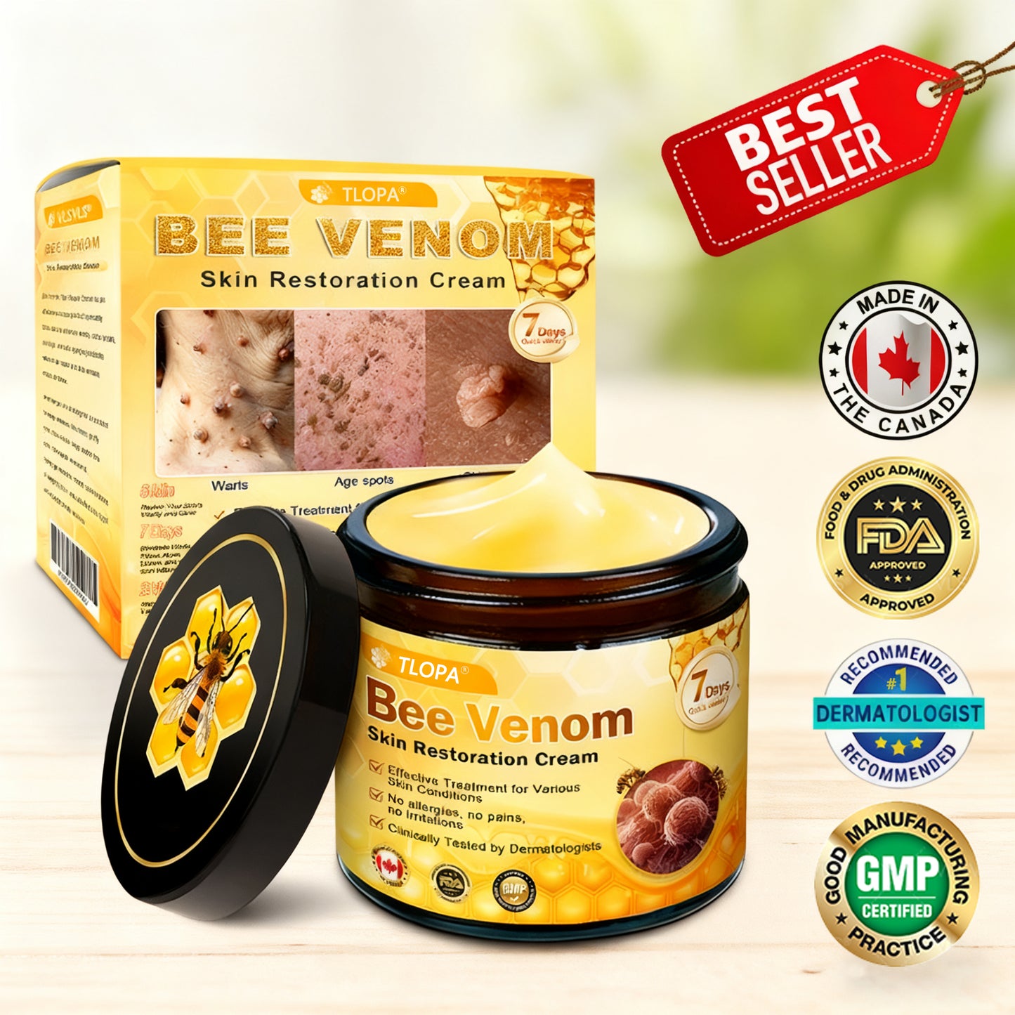 🍅Made and Shipped from Canada 💯TLOPA® Bee Venom Skin Restoration Cream⏳ LAST DAY 80% OFF⚡