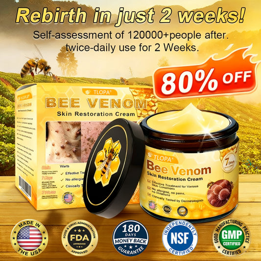 🍅🔥TLOPA® Bee Venom Skin Restoration Cream — 🔥Limited Time 80% OFF🔥
