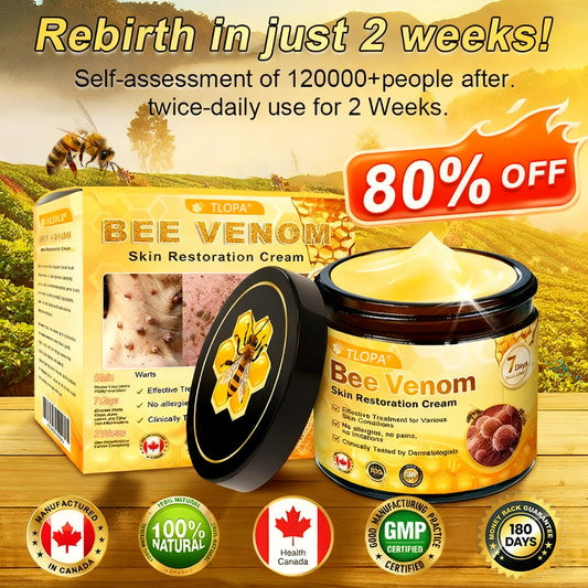 🍅Made and Shipped from Canada 💯TLOPA® Bee Venom Skin Restoration Cream⏳ LAST DAY 80% OFF⚡