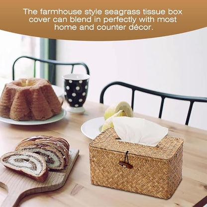 Seagrass Woven Facial Tissue Dispenser