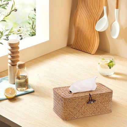 Seagrass Woven Facial Tissue Dispenser