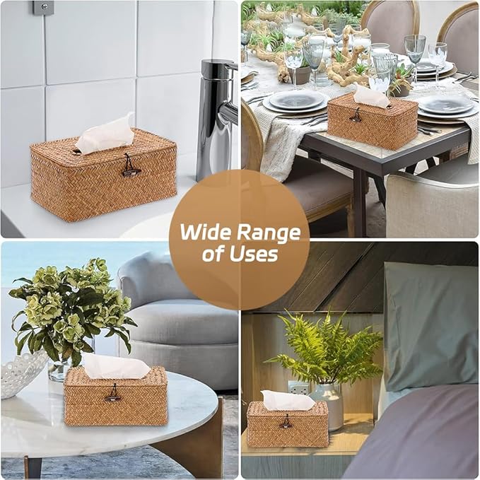 Seagrass Woven Facial Tissue Dispenser