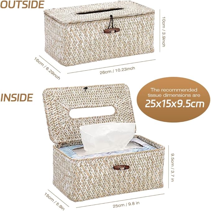 Seagrass Woven Facial Tissue Dispenser