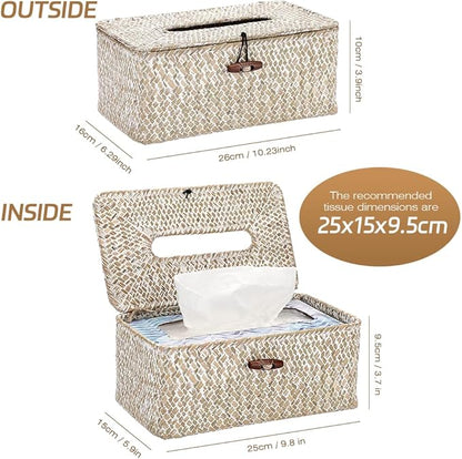 Seagrass Woven Facial Tissue Dispenser