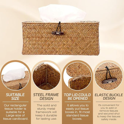 Seagrass Woven Facial Tissue Dispenser
