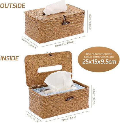 Seagrass Woven Facial Tissue Dispenser