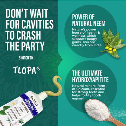 TLOPA® Coconut Mint Fluoride-Free Hydroxyapatite Whitening Toothpaste
