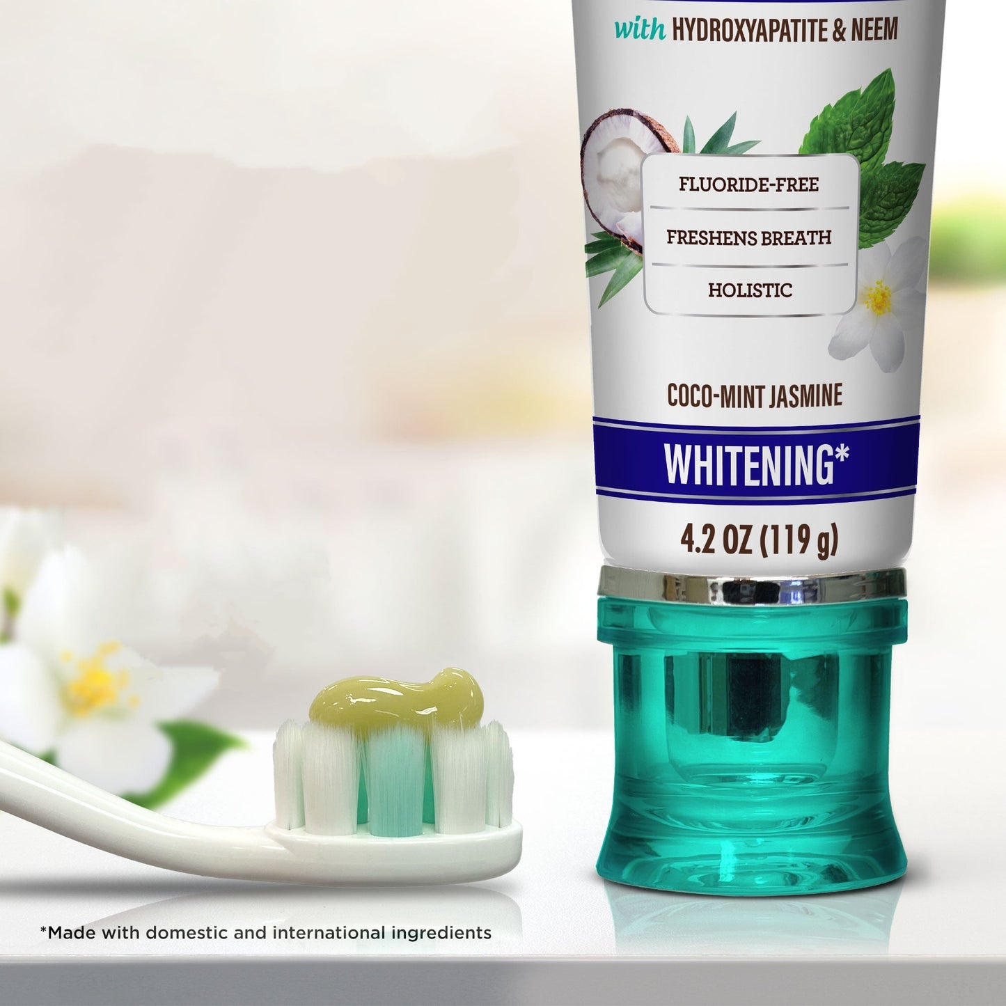 TLOPA® Coconut Mint Fluoride-Free Hydroxyapatite Whitening Toothpaste